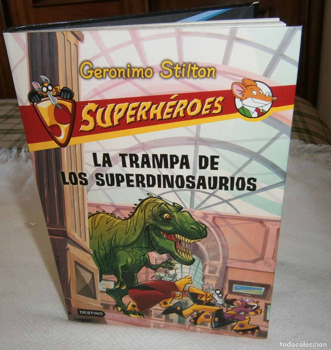 Libros de segunda mano: la trampa de los superdinosaurios superheroes n&ordm;5 Geronimo Stilton - Foto 1