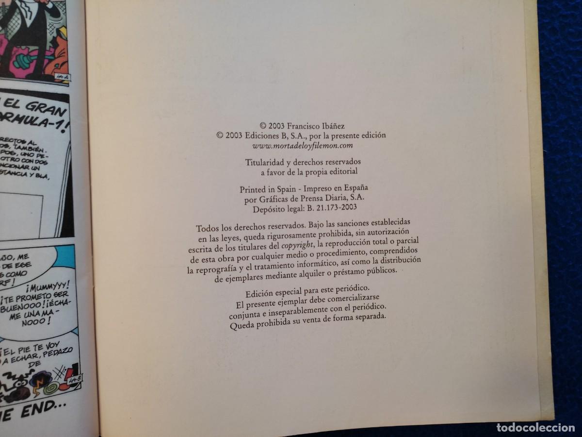 Libros de segunda mano: Mortadelo y Filem&oacute;n F&oacute;rmula 1 Ediciones B,S.A. 2003 - Foto 6