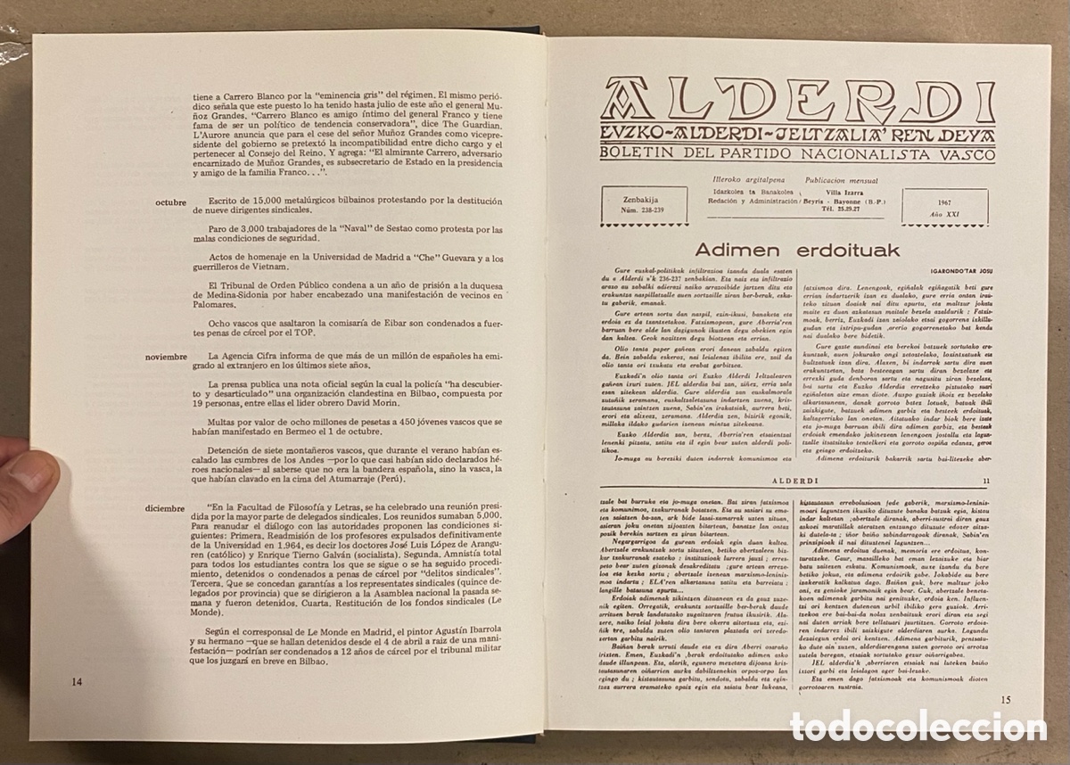 Libros de segunda mano: DOCUMENTOS Y - DOCUMENTOS DE ETA. TOMO 7. HORDAGO EDITORIAL LUR 1979. DOCUMENTOS DE E.T.A - Foto 4