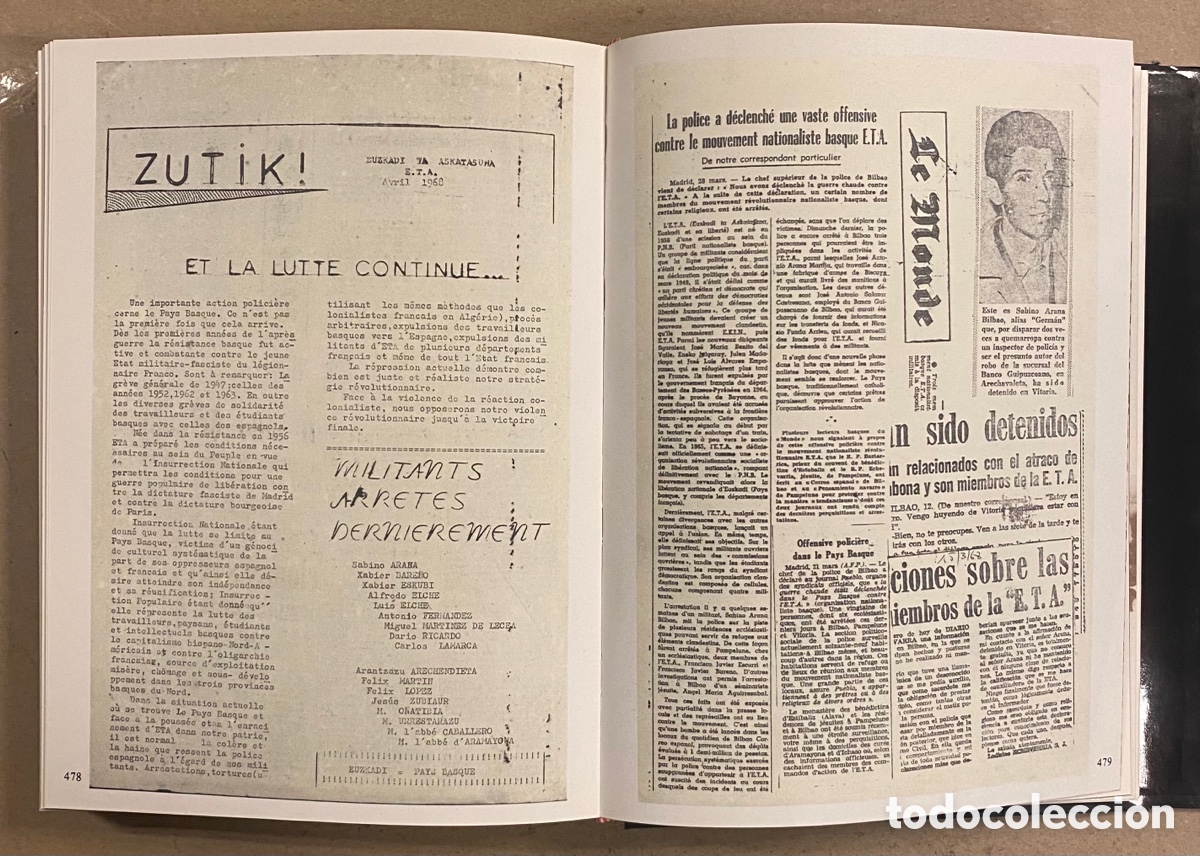 Libros de segunda mano: DOCUMENTOS Y - DOCUMENTOS DE ETA. TOMO 7. HORDAGO EDITORIAL LUR 1979. DOCUMENTOS DE E.T.A - Foto 9