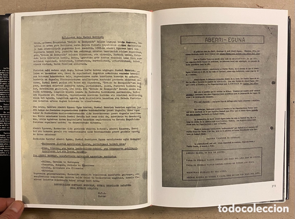 Libros de segunda mano: DOCUMENTOS Y - DOCUMENTOS DE ETA. TOMO 8.: CORRESPONDIENTE AL A&Ntilde;O 1968. HORDAGO EDITORIAL LUR - Foto 7