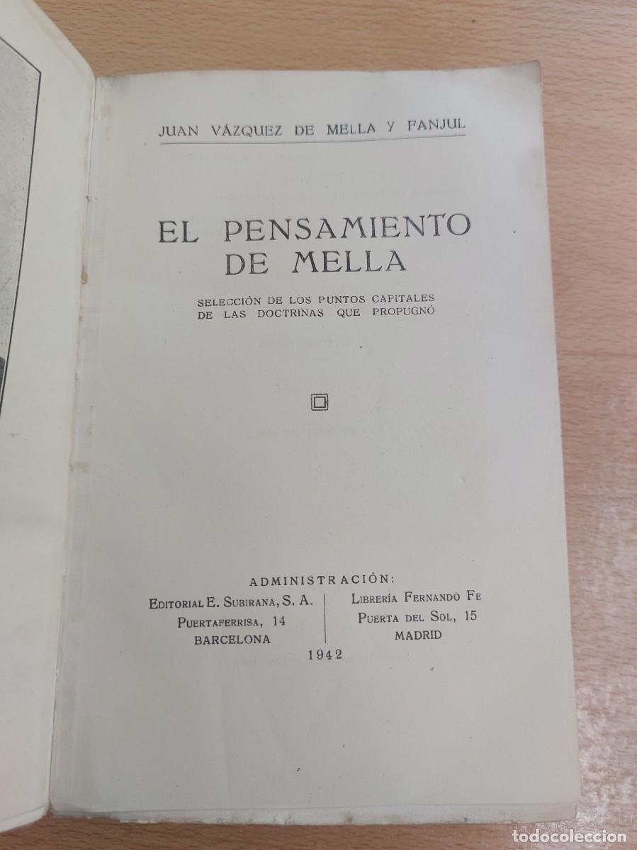 Libros de segunda mano: El pensamiento de Mella -1942 - Foto 2
