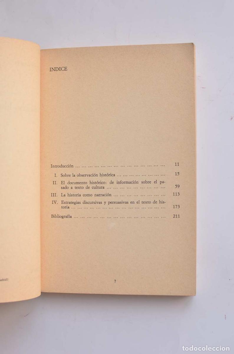 Libros de segunda mano: El discurso hist&oacute;rico - LOZANO, Jorge - Foto 3