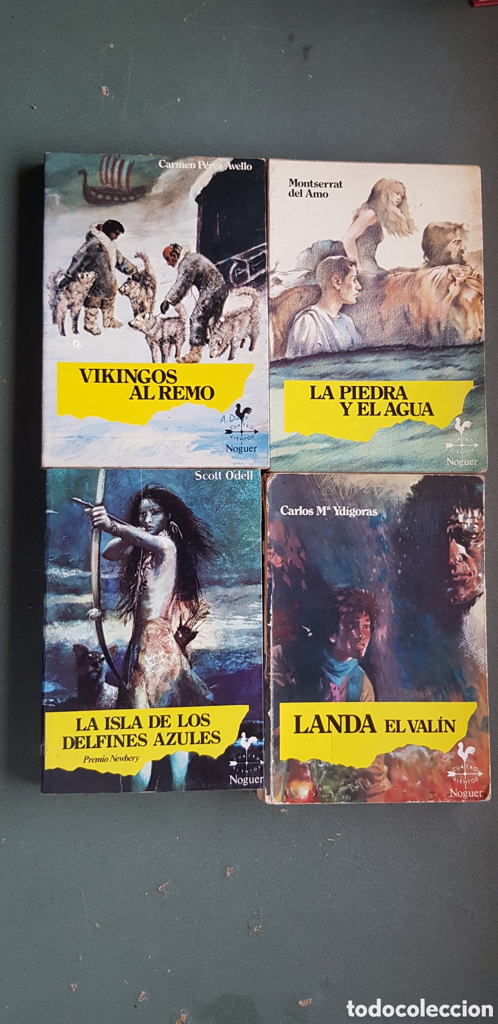 Libros de segunda mano: Noguera Cuatro Vientos Landa el valin Vikingos al Remo La Isla de los delfines azules la piedra y el