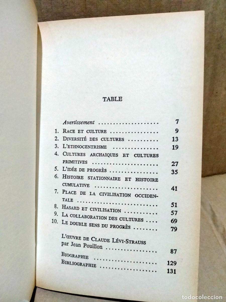 Libros de segunda mano: CLAUDE L&Eacute;VI-STRAUSS. RACE ET HISTOIRE . GONTHIER - Foto 3