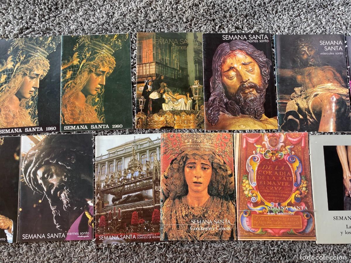 Libros de segunda mano: 13 EJEMPLARES SOBRE LA SEMANA SANTA DE SEVILLA - IMAGINEROS - GREMIOS - CAJA DE AHORROS DE SEVILLA