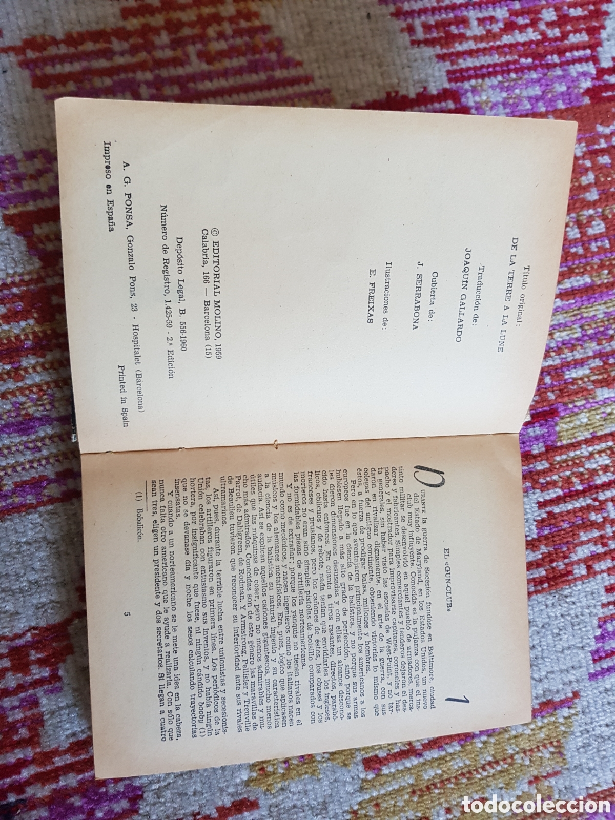 Libros de segunda mano: De la tierra a la luna - Foto 3