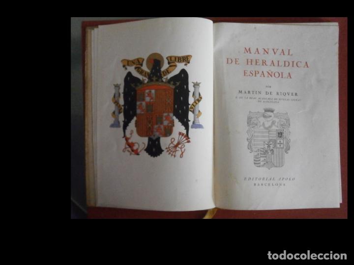 Libros de segunda mano: Manual de her&aacute;ldica espa&ntilde;ola. Mart&iacute;n de Riquer. - Foto 4