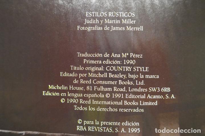 Libros de segunda mano: ESTILOS R&Uacute;STICOS. MILLER, Judith y Martin. RBA - EXCELENTE ESTADO - Foto 6