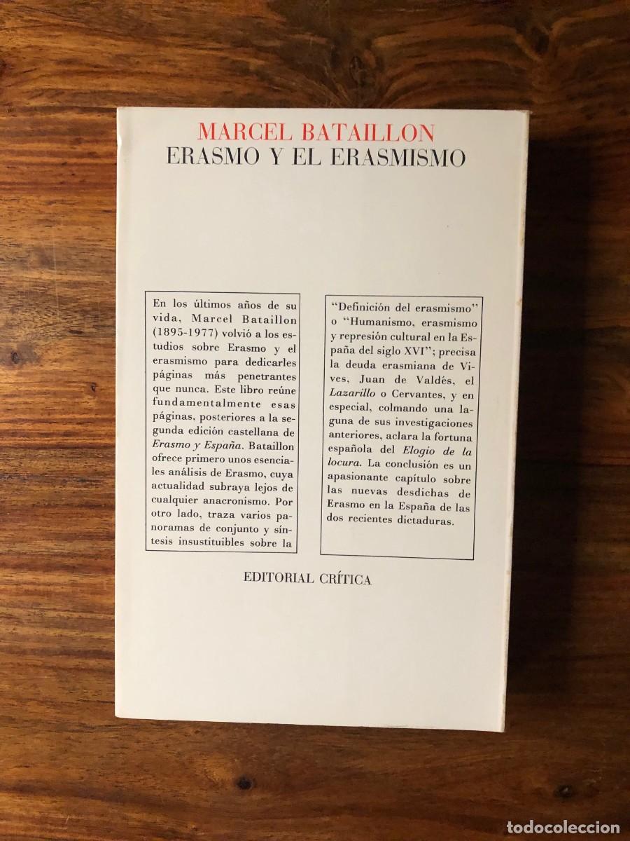 Libros de segunda mano: Erasmo y el erasmismo. Marcel Bataillon. Cr&iacute;tica. - Foto 2