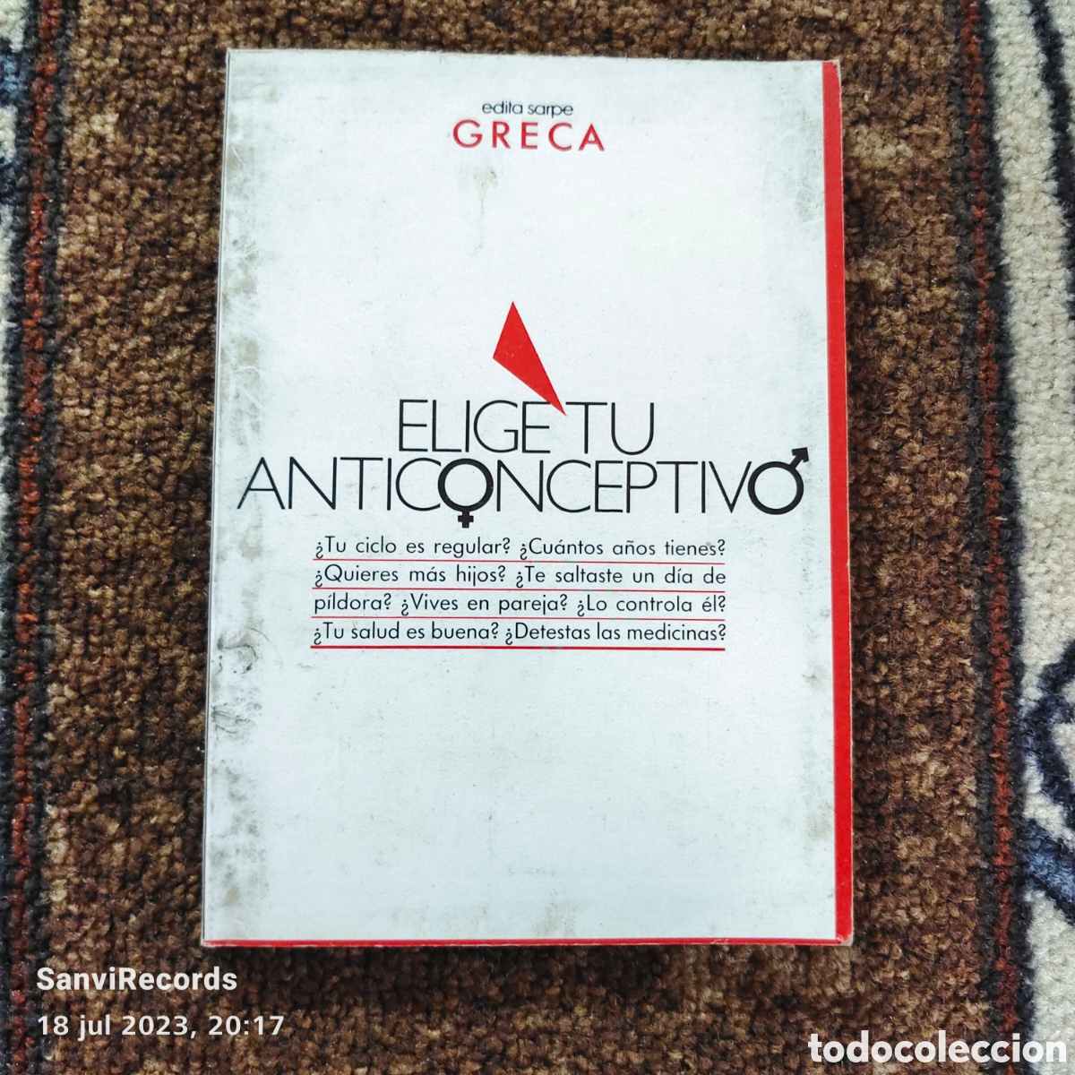 Libros de segunda mano: ELIGE TU ANTICONCEPTIVO (GRECA, EDITA SARPE) - Foto 1