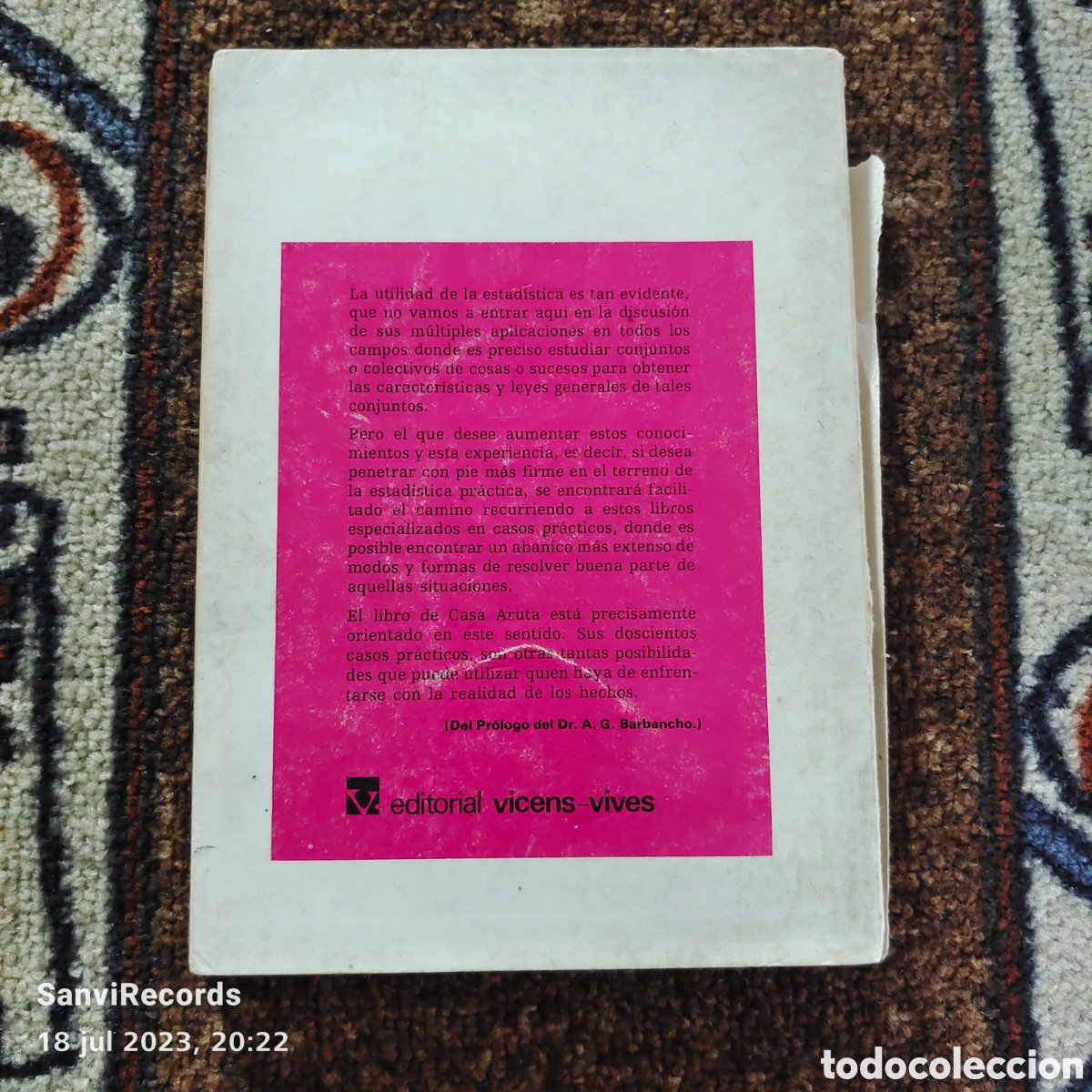 Libros de segunda mano: 200 PROBLEMAS DE ESTAD&Iacute;STICA DESCRIPTIVA (ERNESTO CASA ARUTA) - Foto 2