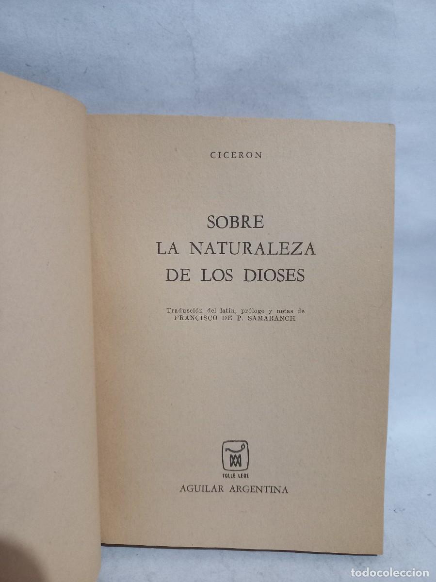 Libros de segunda mano: Ciceron - Sobre la Naturaleza de los Dioses - 1970 - Foto 3