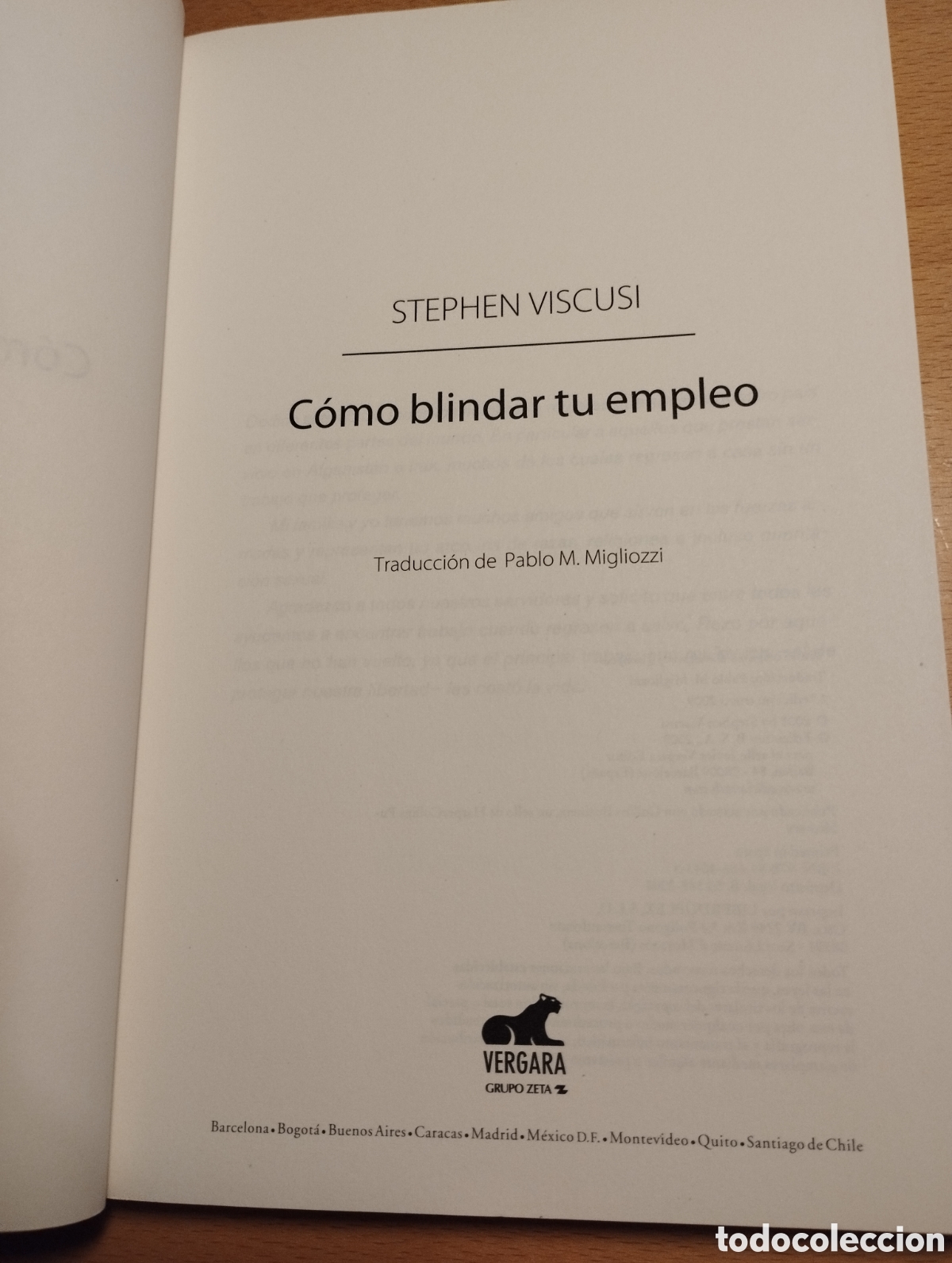 Libros de segunda mano: C&Oacute;MO BLINDAR TU EMPLEO (STEPHEN VISCUSI) - Foto 2