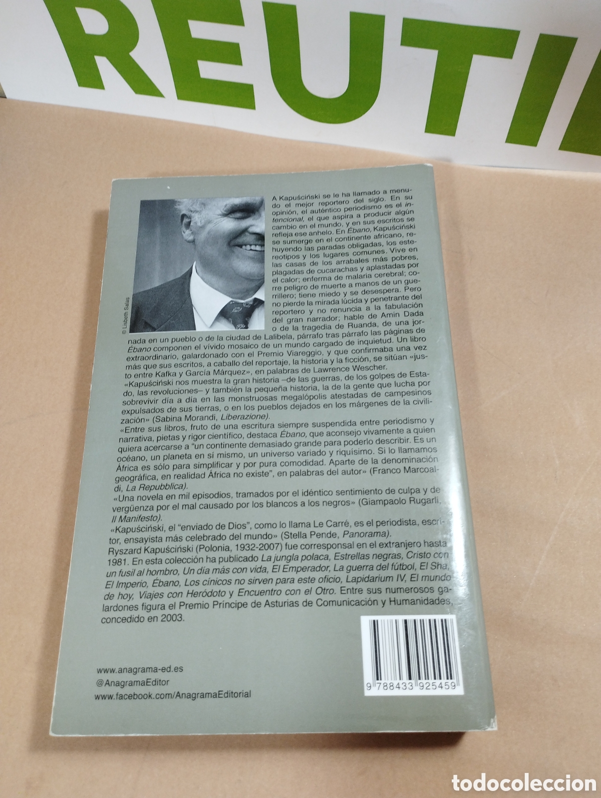Libros de segunda mano: &Eacute;bano. Ryszard Kapuscinski. Cr&oacute;nicas Anagrama. - Foto 2