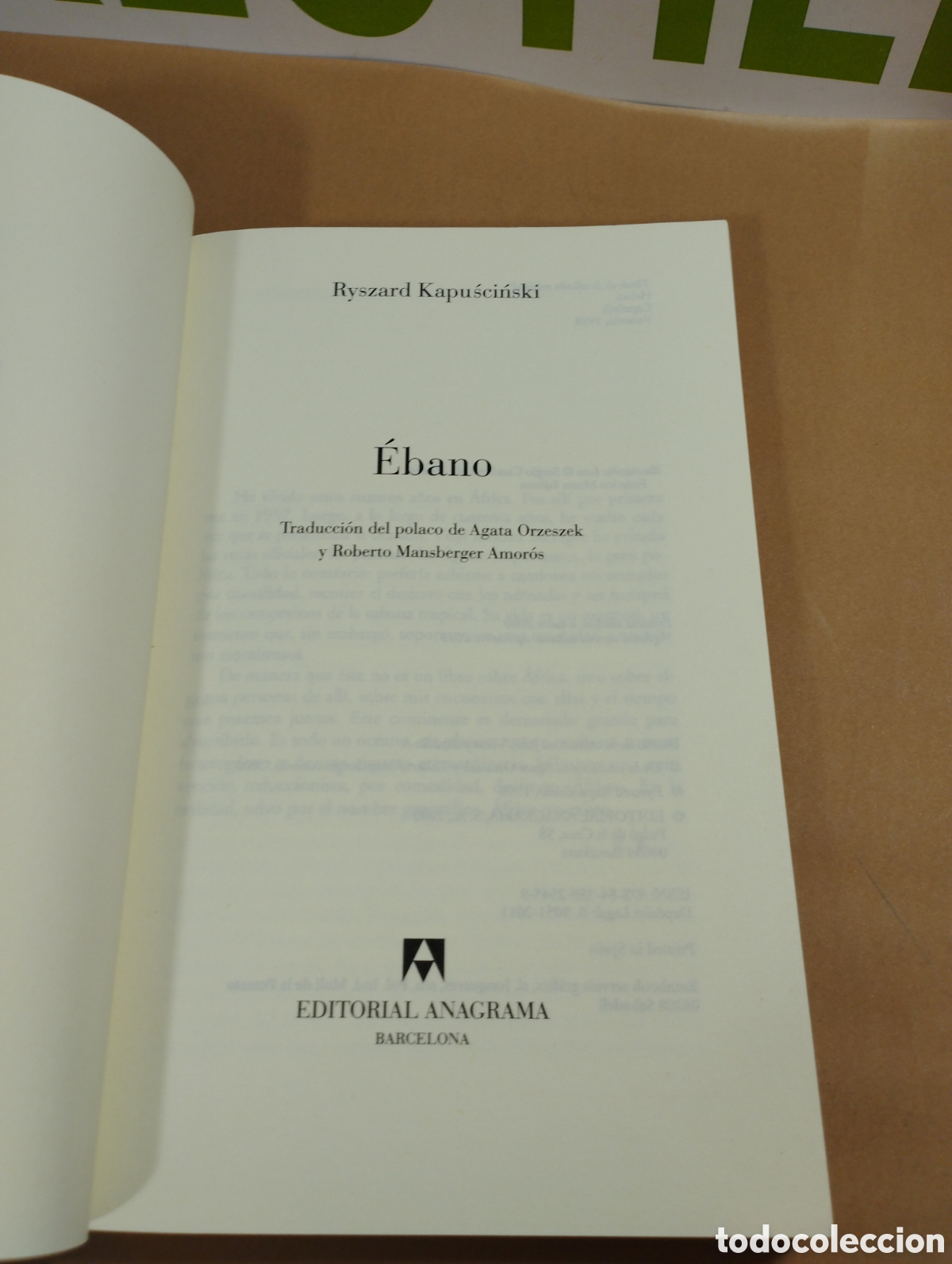 Libros de segunda mano: &Eacute;bano. Ryszard Kapuscinski. Cr&oacute;nicas Anagrama. - Foto 3