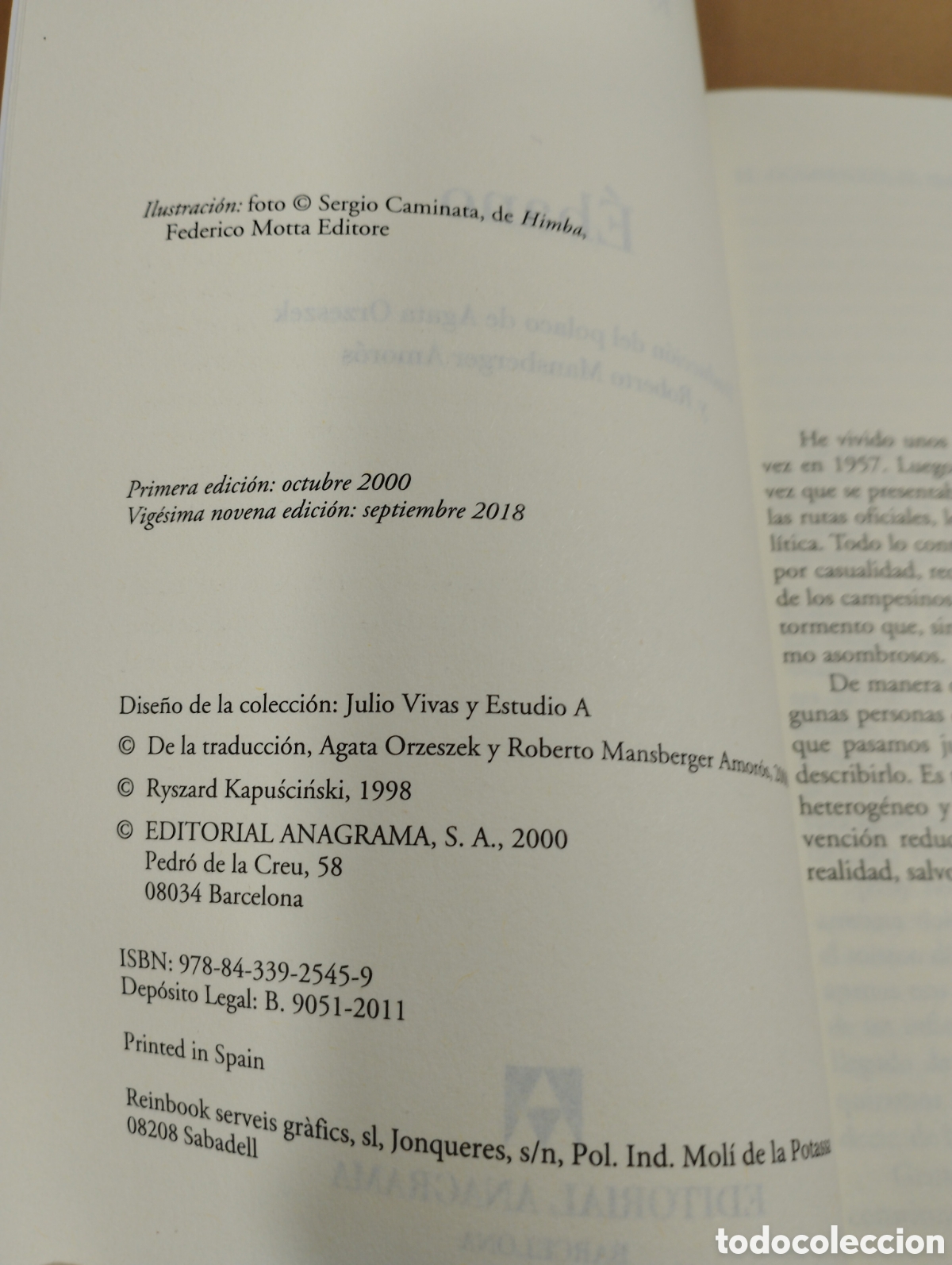 Libros de segunda mano: &Eacute;bano. Ryszard Kapuscinski. Cr&oacute;nicas Anagrama. - Foto 4