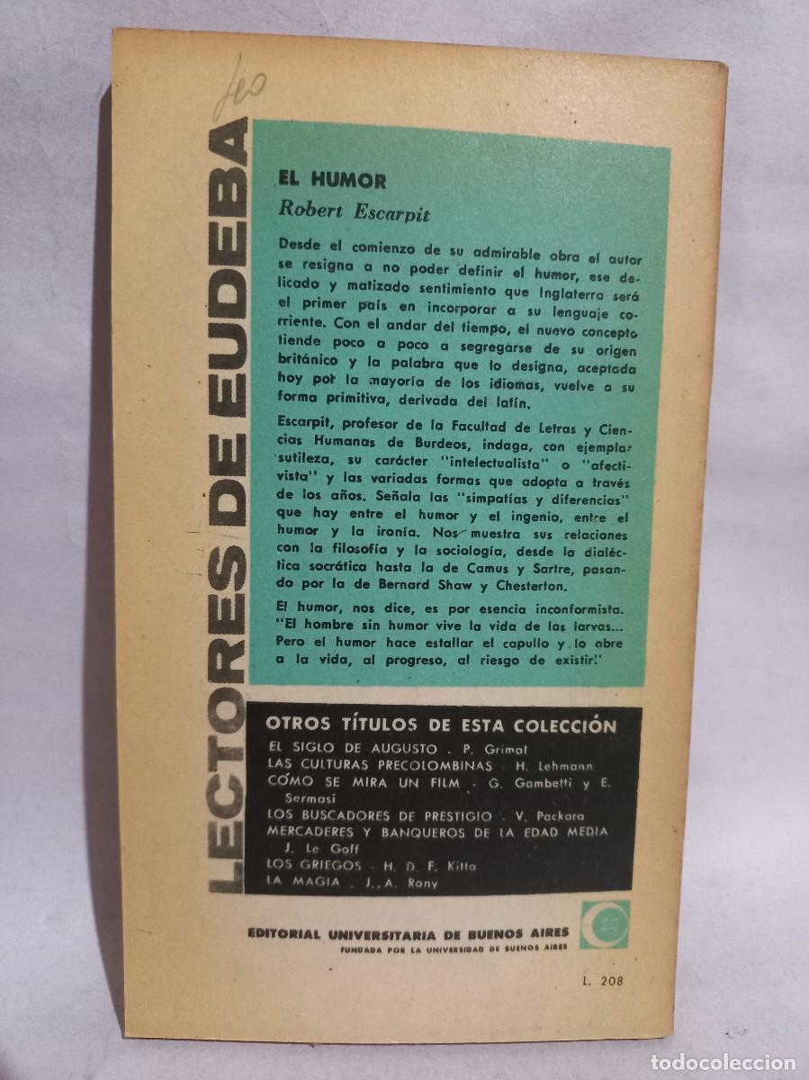 Libros de segunda mano: Robert Escarpit - El Humor - 1962 - Foto 3