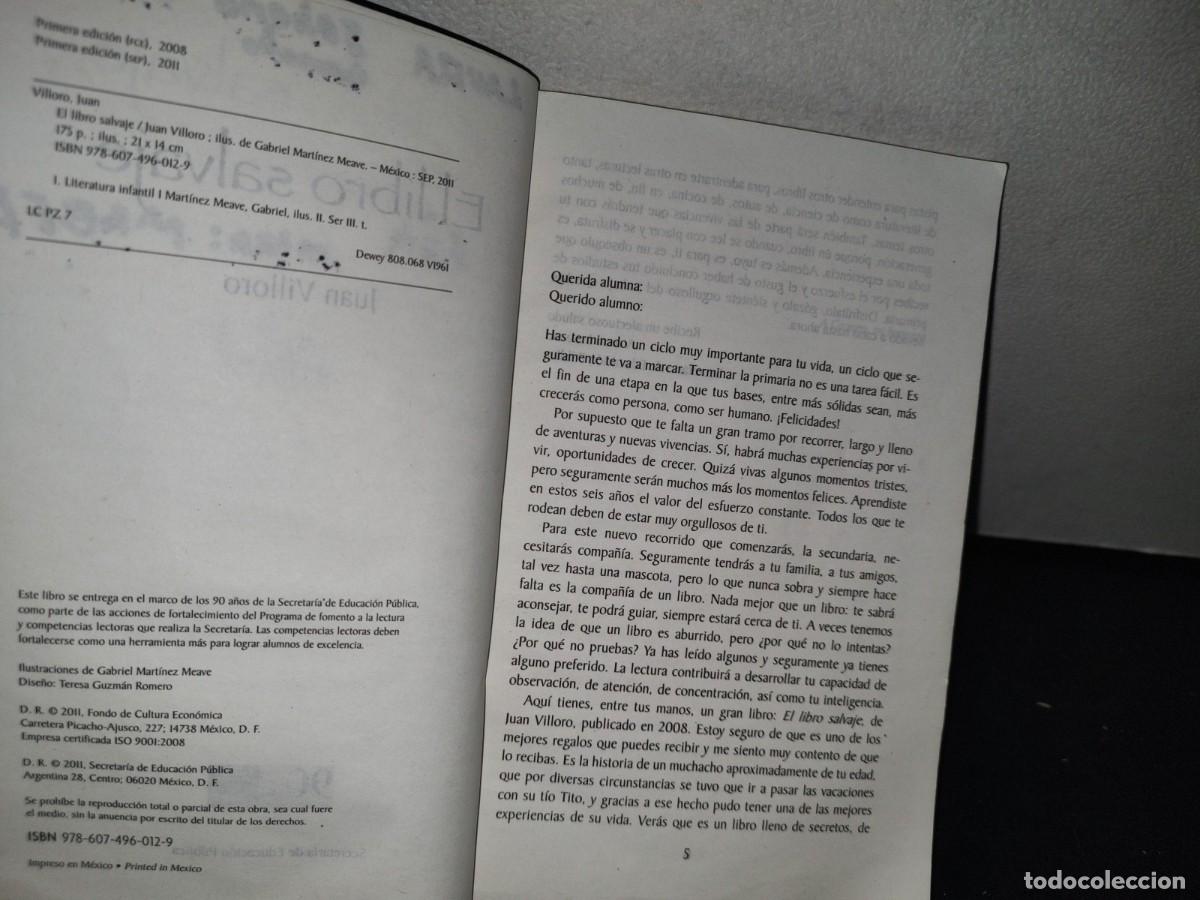 Libros de segunda mano: 175- EL LIBRO SALVAJE - JUAN VILLORO - Foto 6