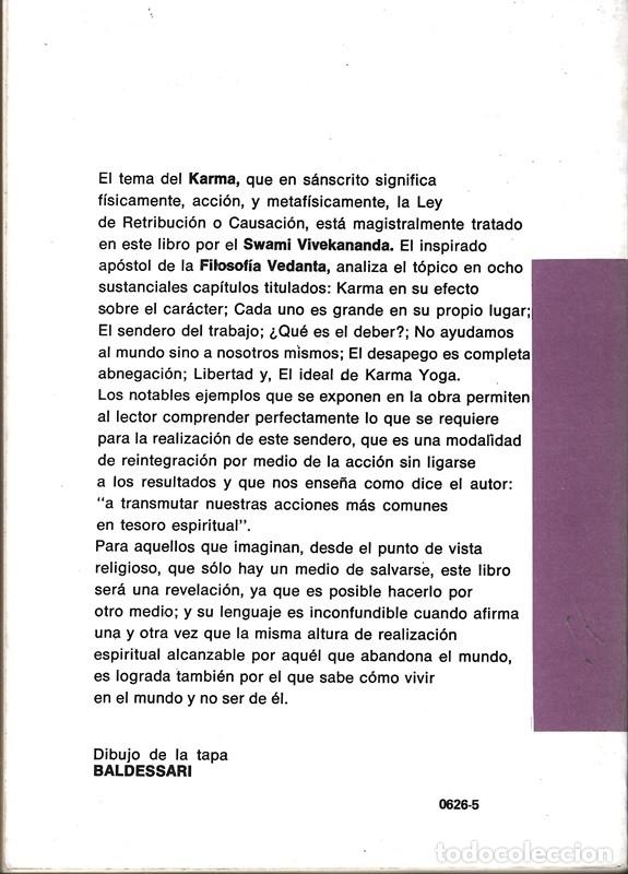Libros de segunda mano: KARMA YOGA SWAMI VIVEKANANDA - Foto 2