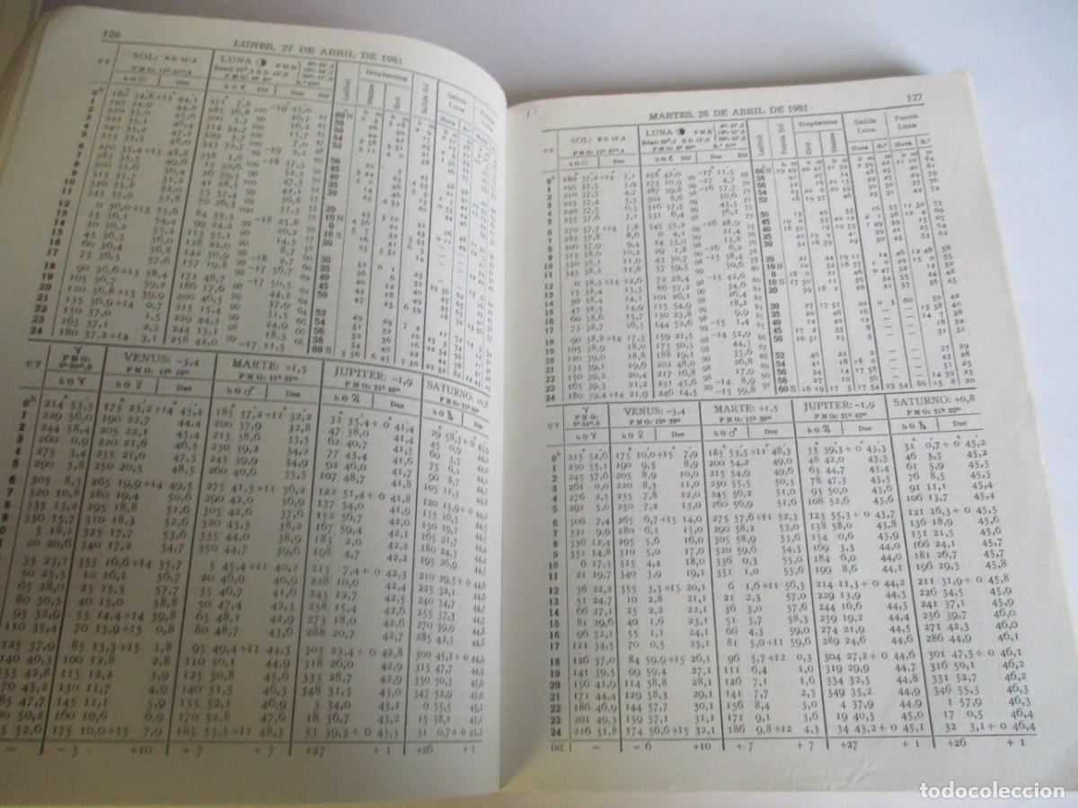 Libros de segunda mano: ALMANAQUE NAUTICO 1981 W21087 - Foto 4