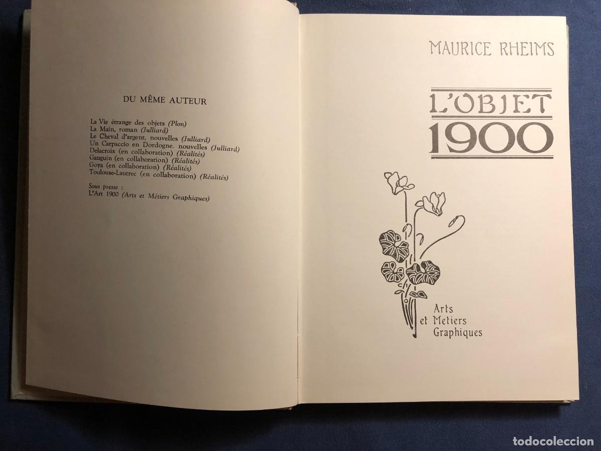 Libros de segunda mano: MAURICE RHEIMS: - LOBJET 1900 - (PARIS, 1964) - Foto 2