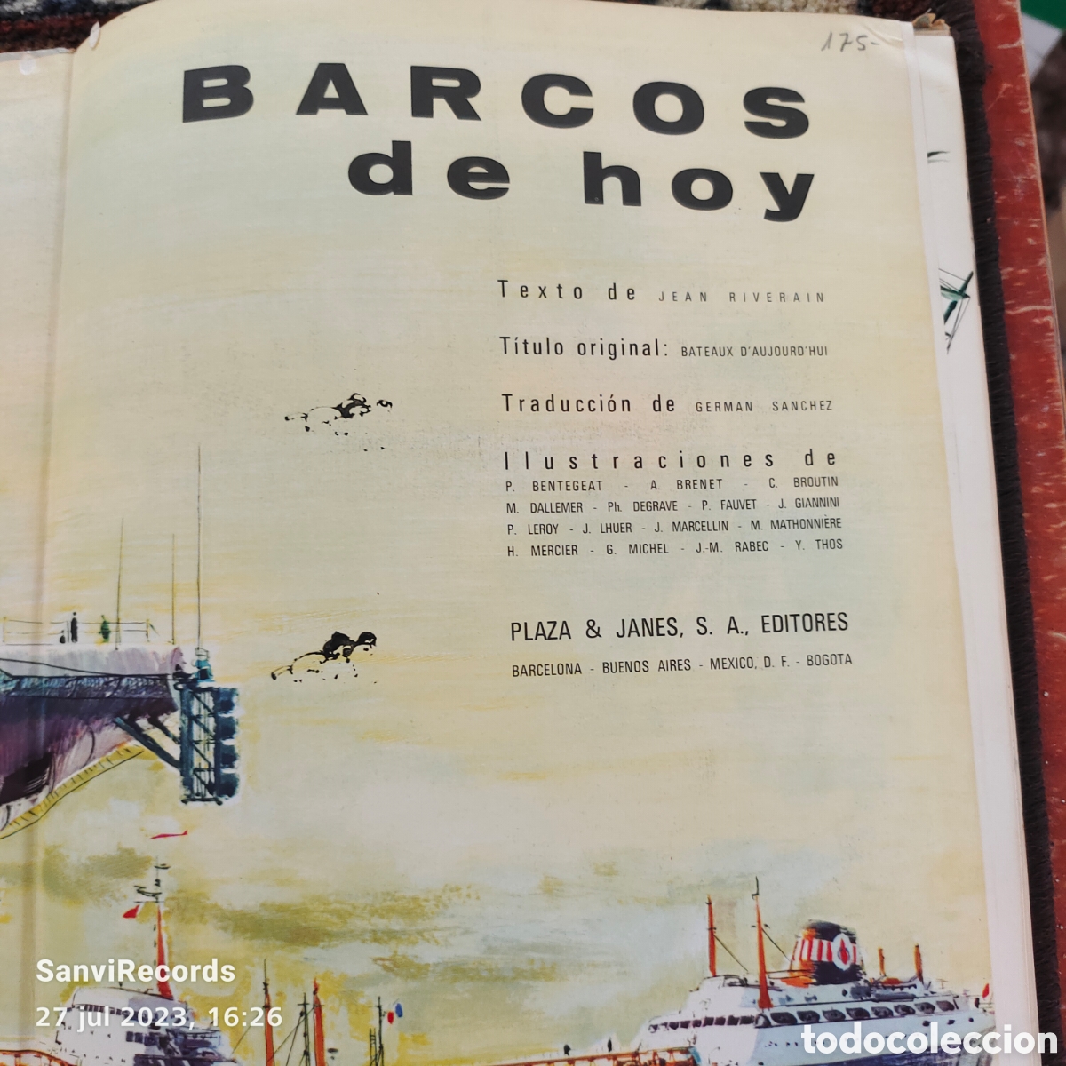 Libros de segunda mano: BARCOS DE HOY (JEAN RIVERAIN) (PLAZA & JANES) - Foto 2