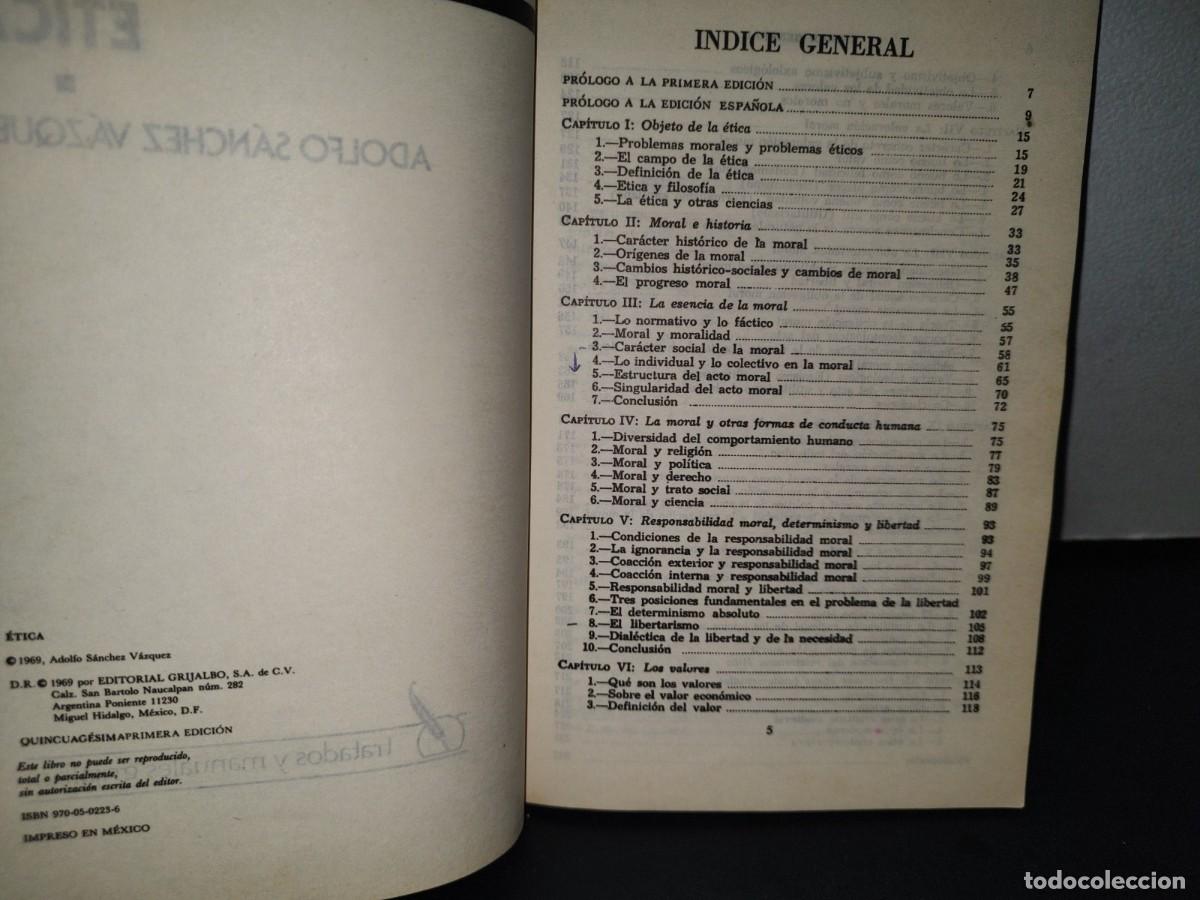 Libros de segunda mano: 25- &Eacute;TICA - ADOLFO S&Aacute;NCHEZ V&Aacute;ZQUEZ - Foto 5