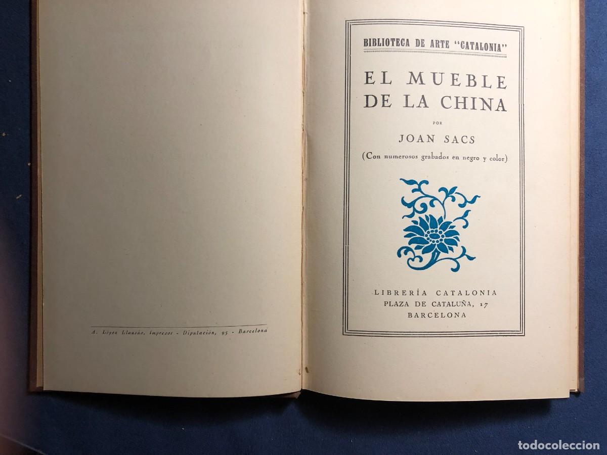 Libros de segunda mano: JOAN SACS: - EL MUEBLE DE LA CHINA - (C. 1940) - Foto 2