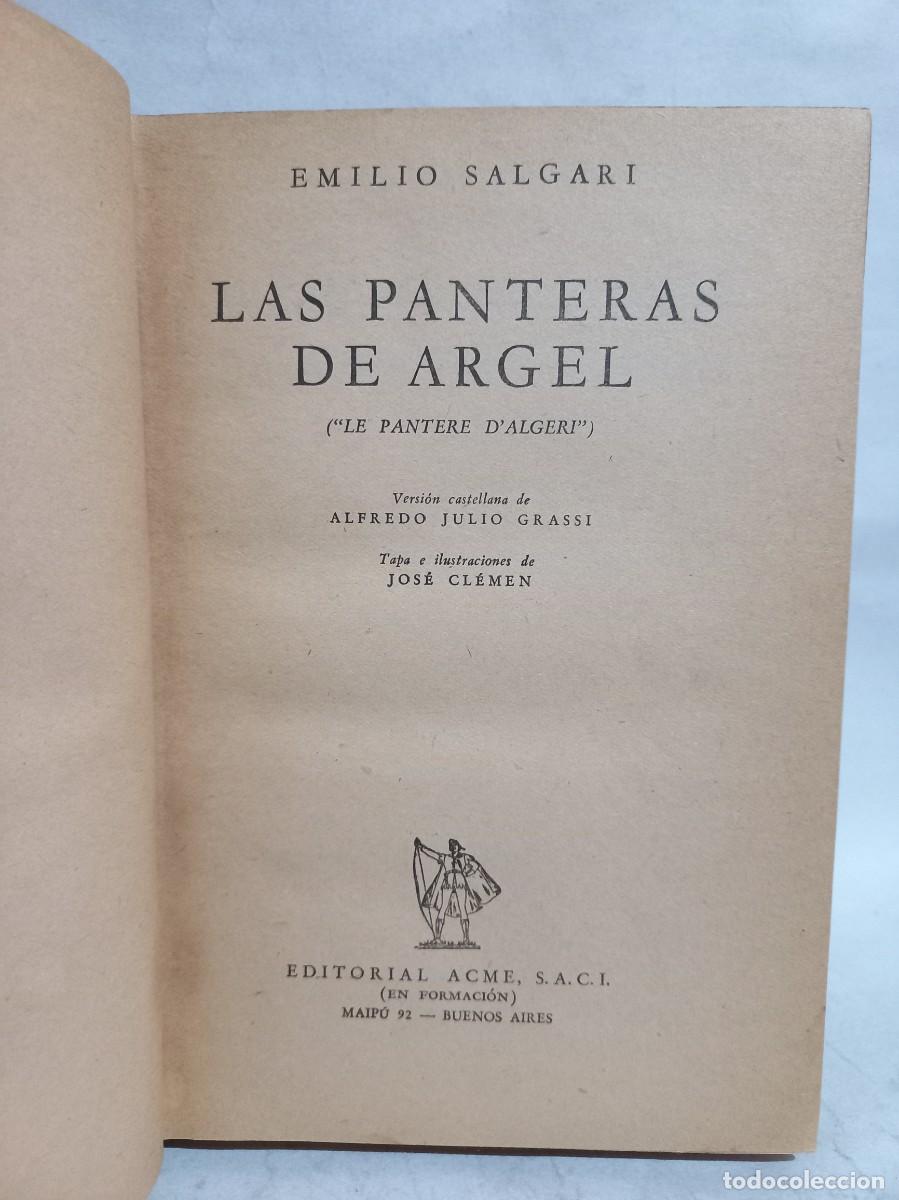 Libros de segunda mano: Emilio Salgari - Las Panteras de Argel - 1955 - Foto 3