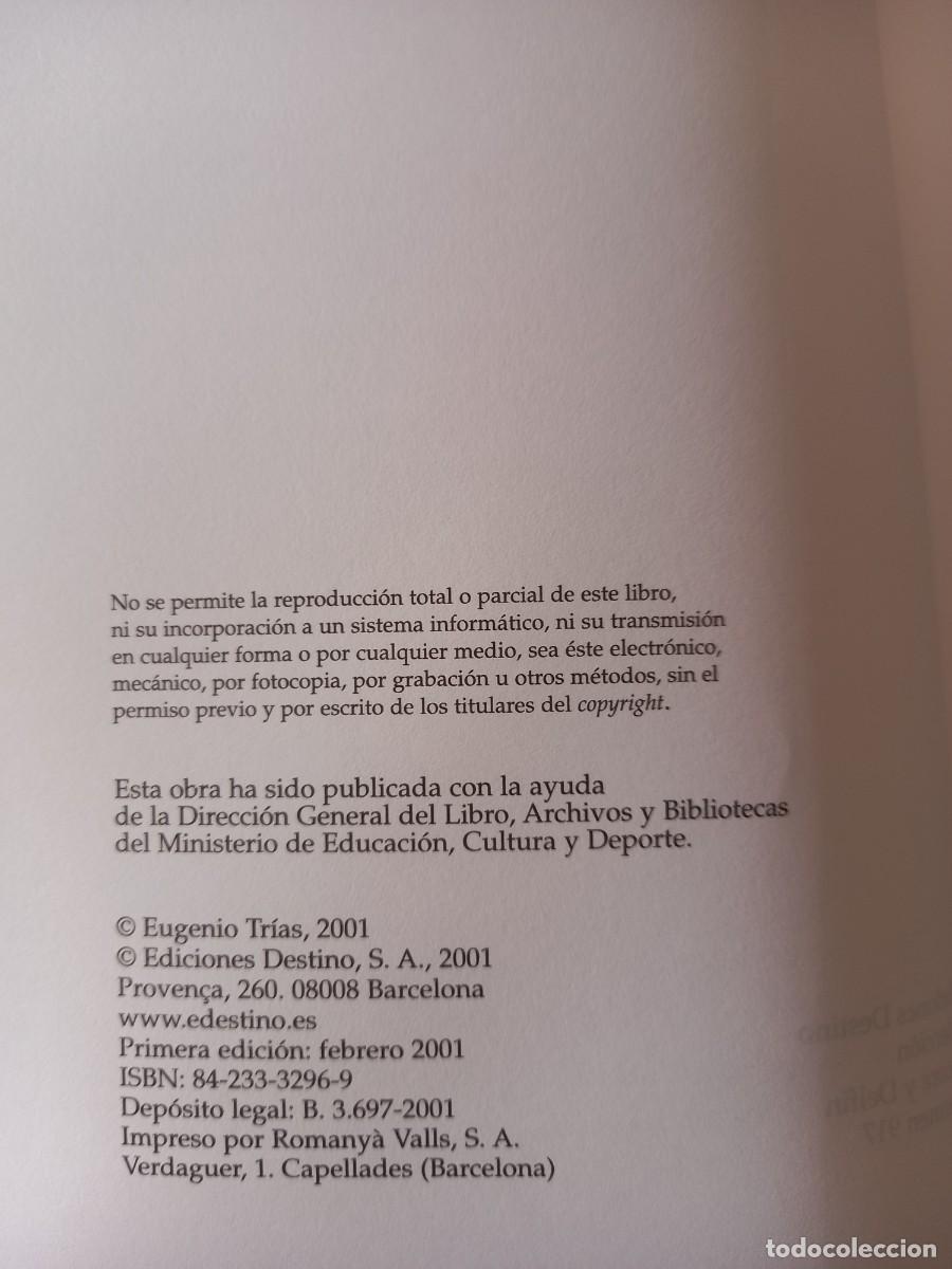 Libros de segunda mano: PENSAR EN P&Uacute;BLICO - EUGENIO TR&Iacute;AS - ED. DESTINO - 2001 - Foto 3