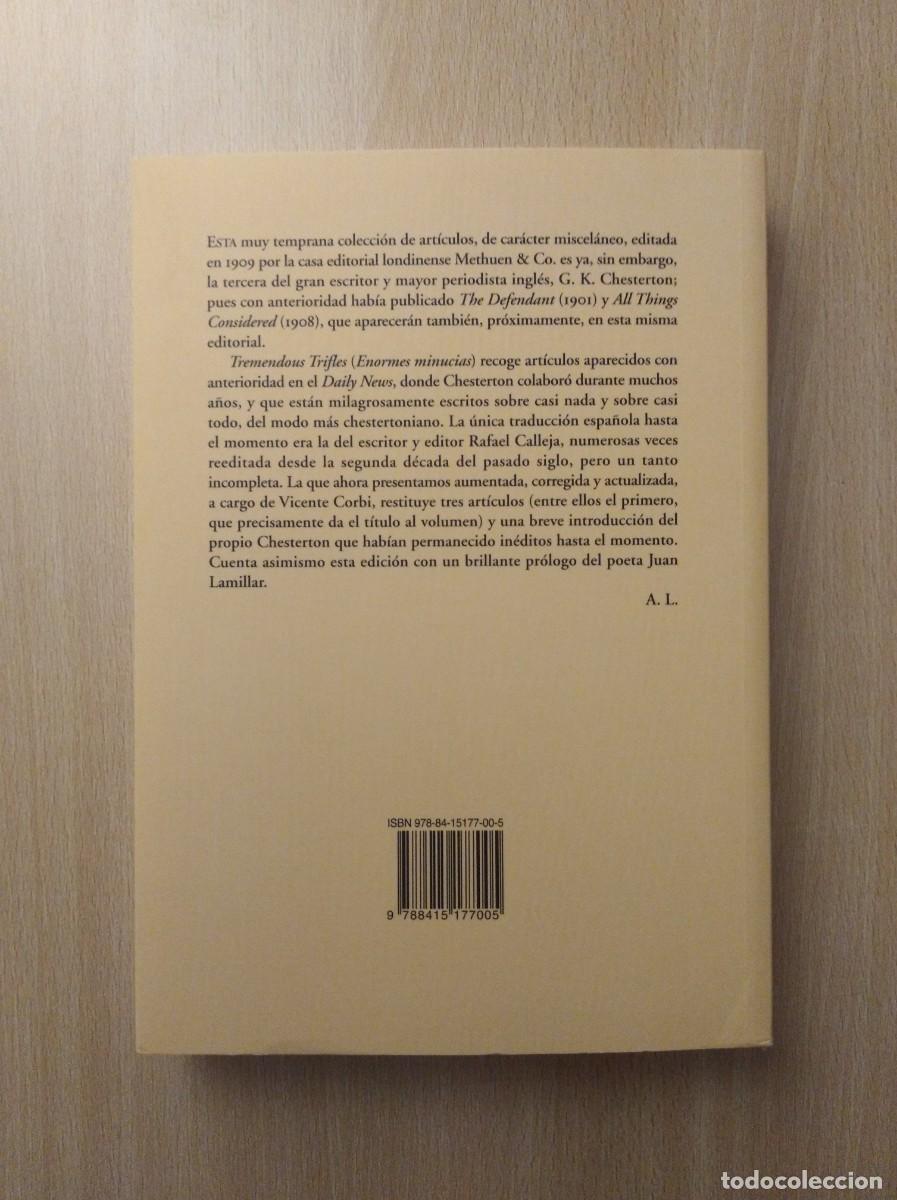 Libros de segunda mano: ENORMES MINUCIAS. G. K. Chesterton - Foto 3