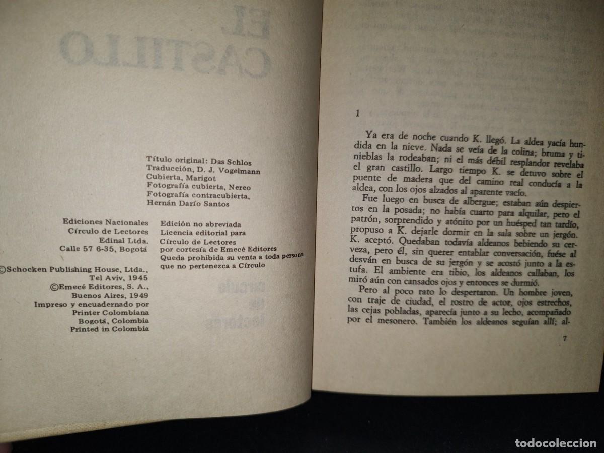 Libros de segunda mano: 165- EL CASTILLO - KAFKA. C&Iacute;RCULO DE LECTORES - 80S - Foto 4