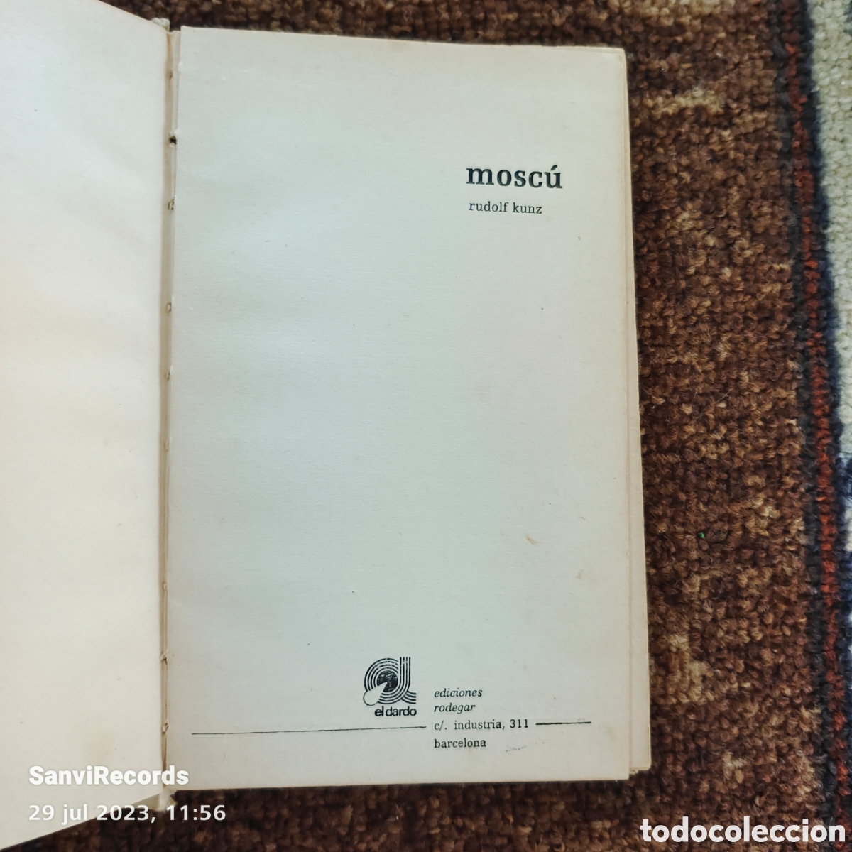 Libros de segunda mano: MOSC&Uacute; (RUDOLF KUNZ) (EDICIONES RODEGAR) - Foto 2