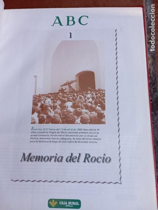 Libros de segunda mano: MEMORIA DEL ROCIO PERI&Oacute;DICO ABC CAJA RURAL SEVILLA.