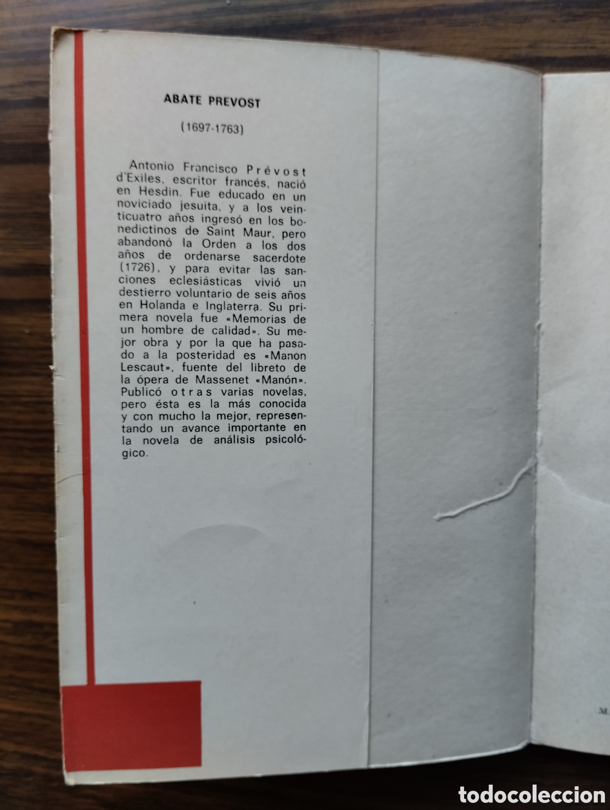 Libros de segunda mano: MANON LESCAUT. ABATE PREVOST. J. PEREZ DEL HOYO Editor 1969 - Foto 5