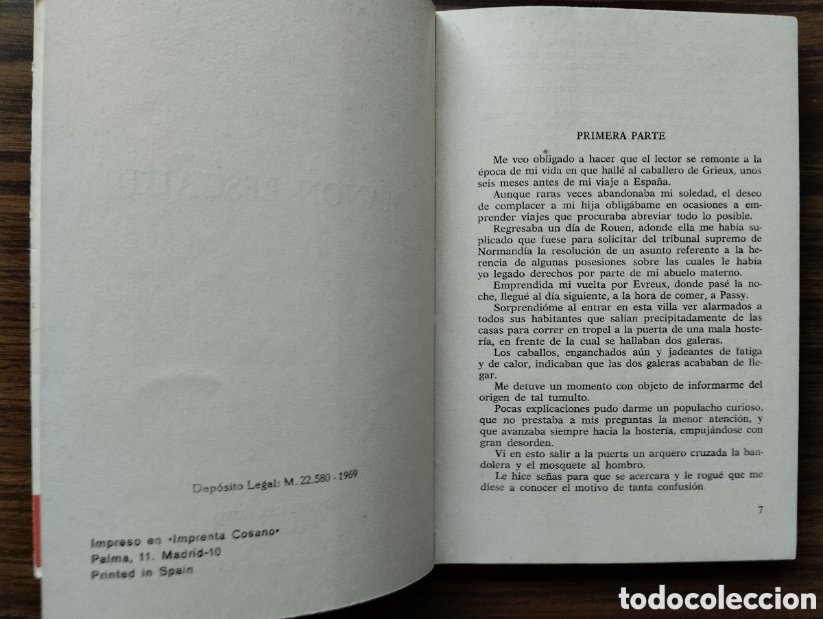 Libros de segunda mano: MANON LESCAUT. ABATE PREVOST. J. PEREZ DEL HOYO Editor 1969 - Foto 6