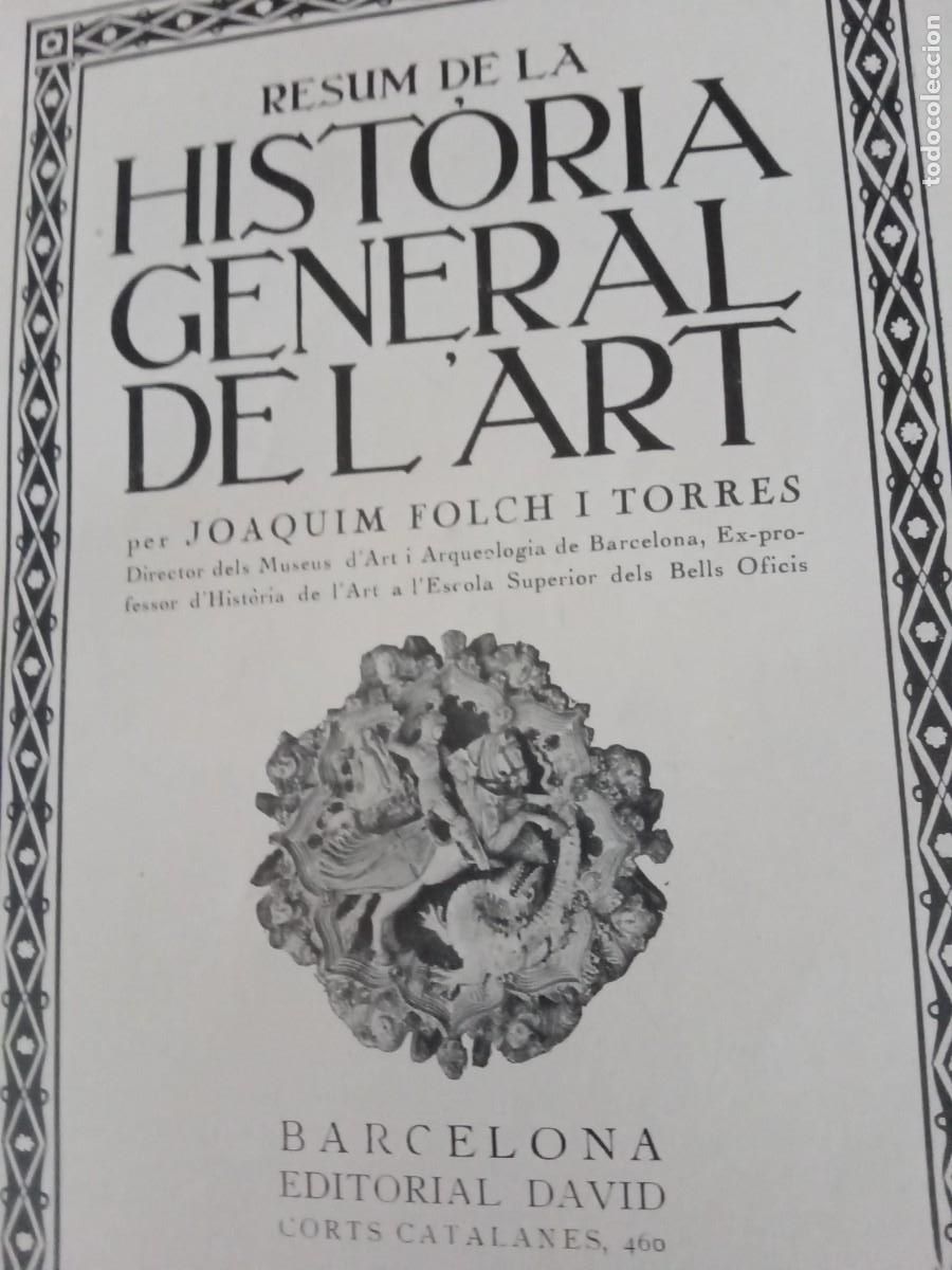 Libros de segunda mano: Hist&ograve;ria general de lart. Folch i Torres. - Foto 3