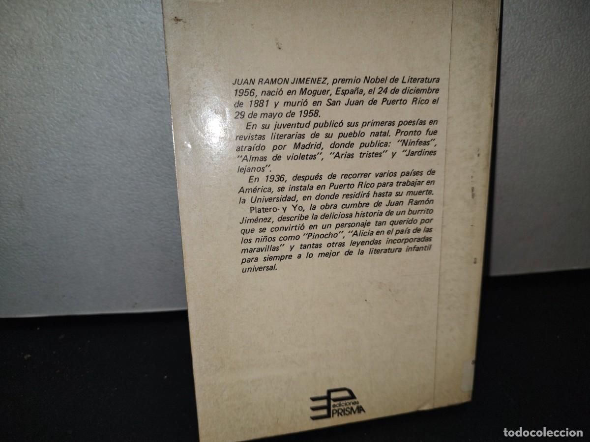 Libros de segunda mano: 165- PLATERO Y YO - JUAN RAM&Oacute;N JIM&Eacute;NEZ - 1984 - Foto 3