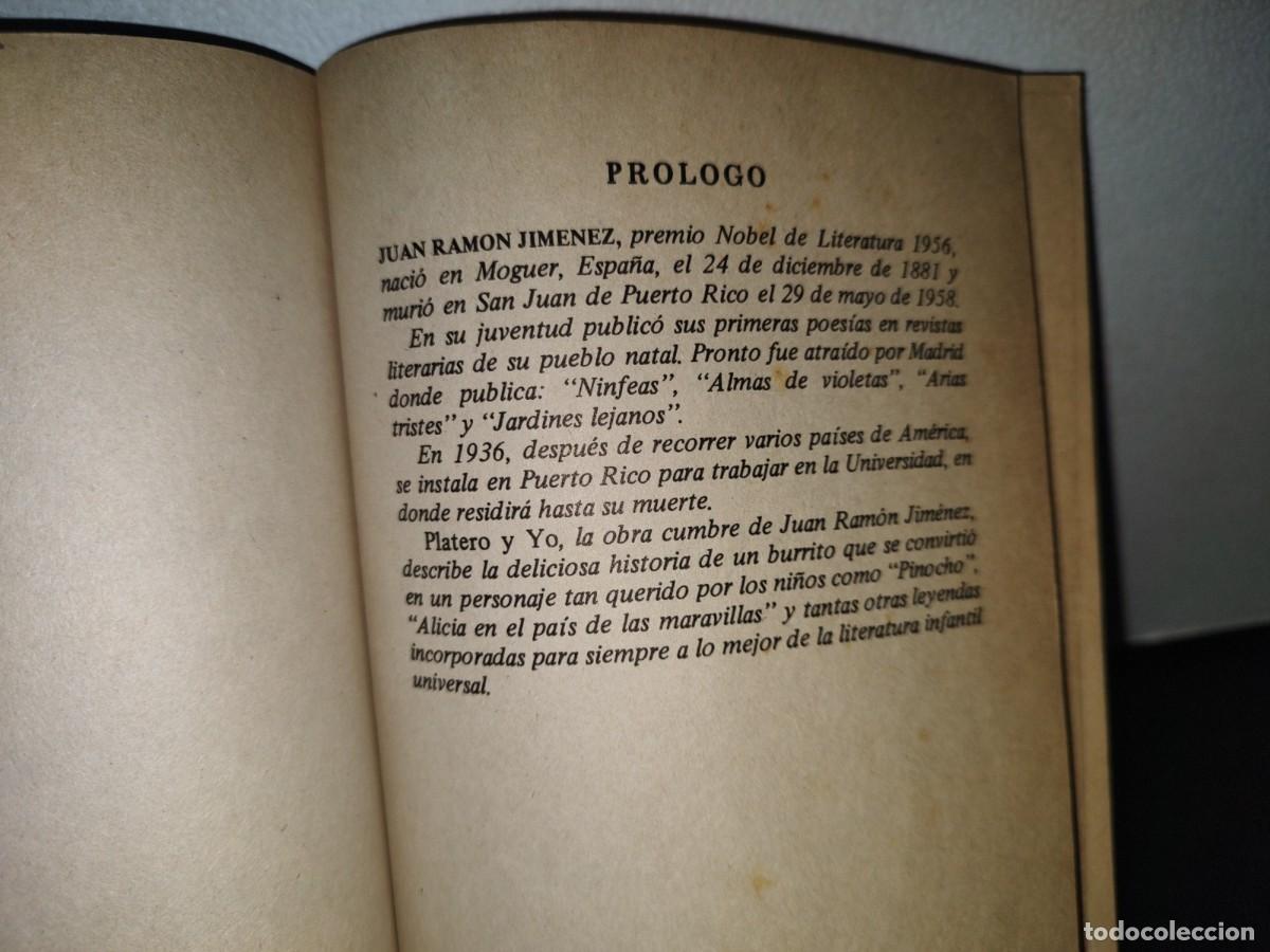 Libros de segunda mano: 165- PLATERO Y YO - JUAN RAM&Oacute;N JIM&Eacute;NEZ - 1984 - Foto 5
