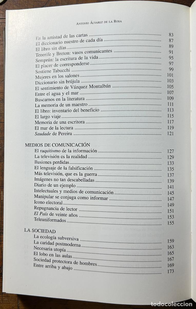Libros de segunda mano: SIN CONCLUSIONES - ANTONIO &Aacute;LVAREZ DE LA ROSA - 2000 - CANARIAS - Foto 4