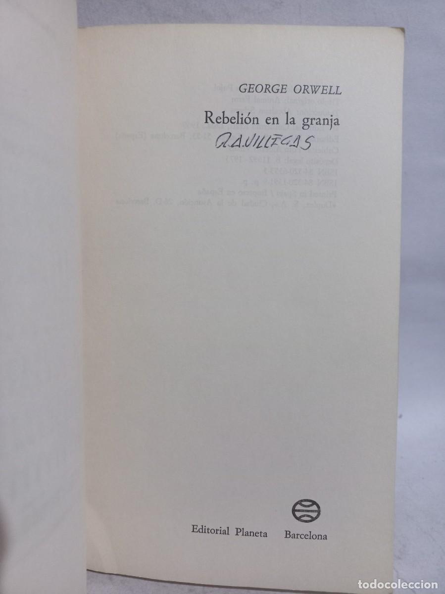 Libros de segunda mano: George Orwell - Rebeli&oacute;n en la Granja - 1969 - Foto 2