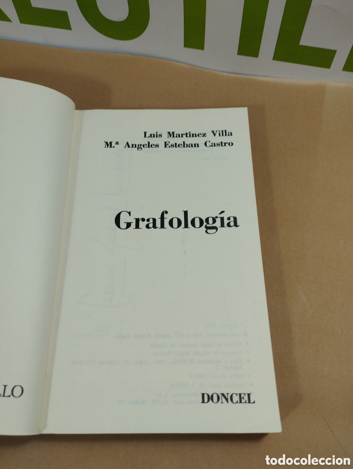 Libros de segunda mano: Grafolog&iacute;a. Libro joven de bolsillo. Doncel. - Foto 3
