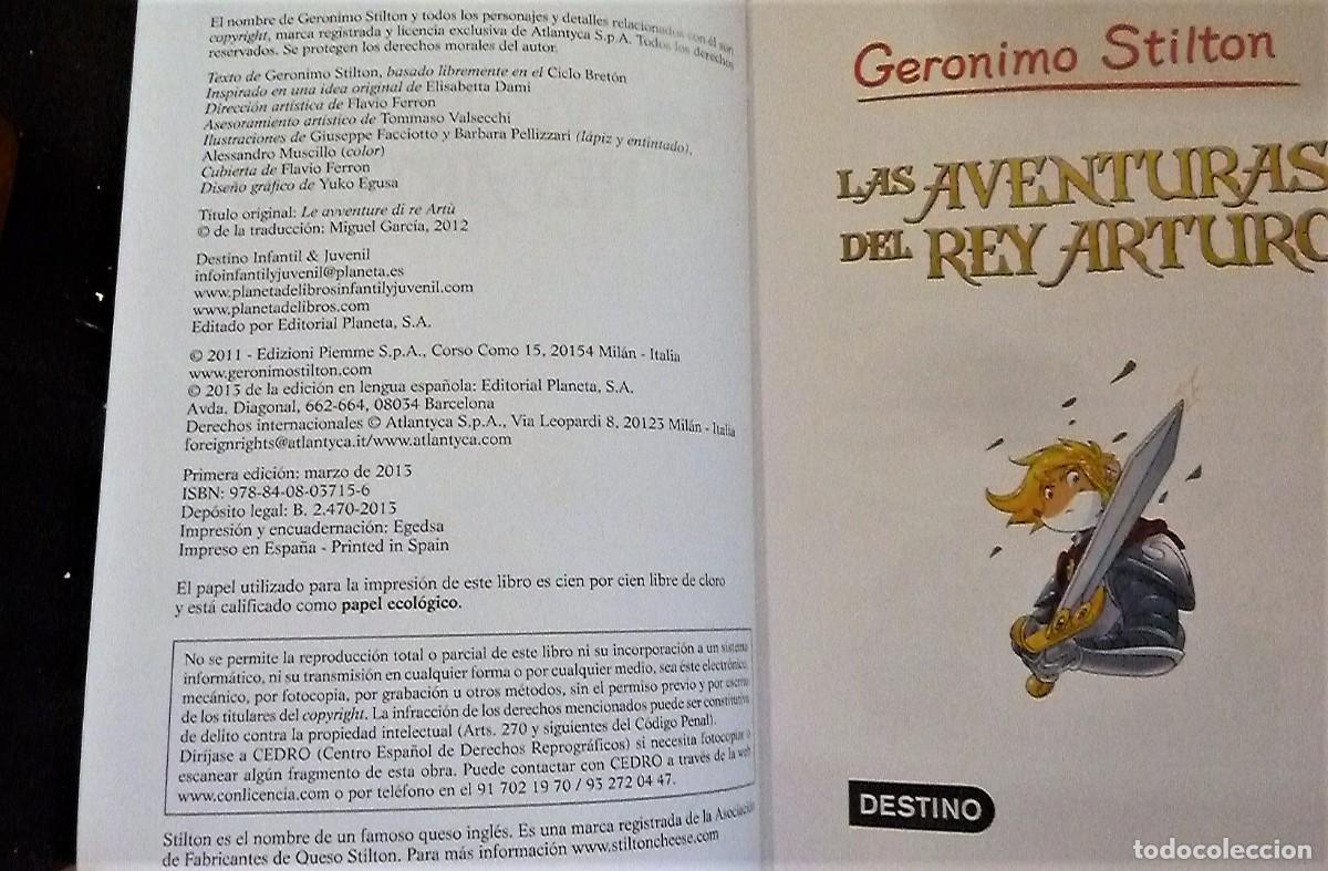 Libros de segunda mano: Las Aventuras del Rey Arturo. Geronimo Stilton. - Foto 3