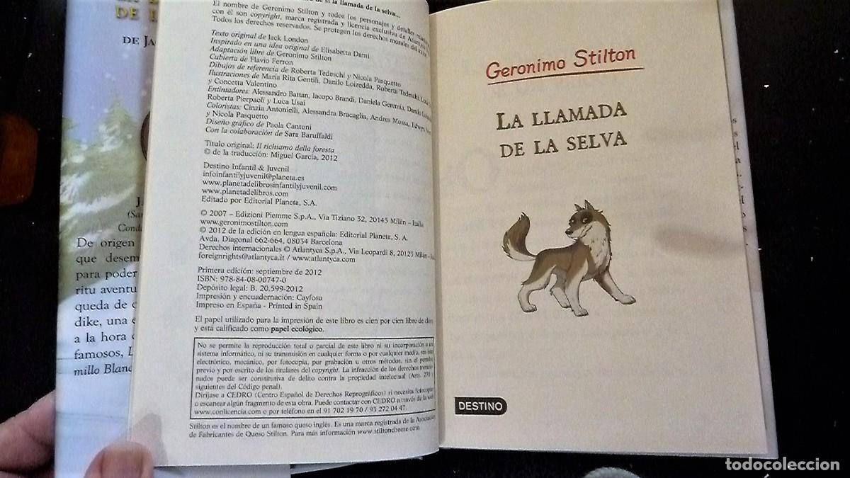 Libros de segunda mano: La llamada de la Selva. Geronimo Stilton - Foto 2