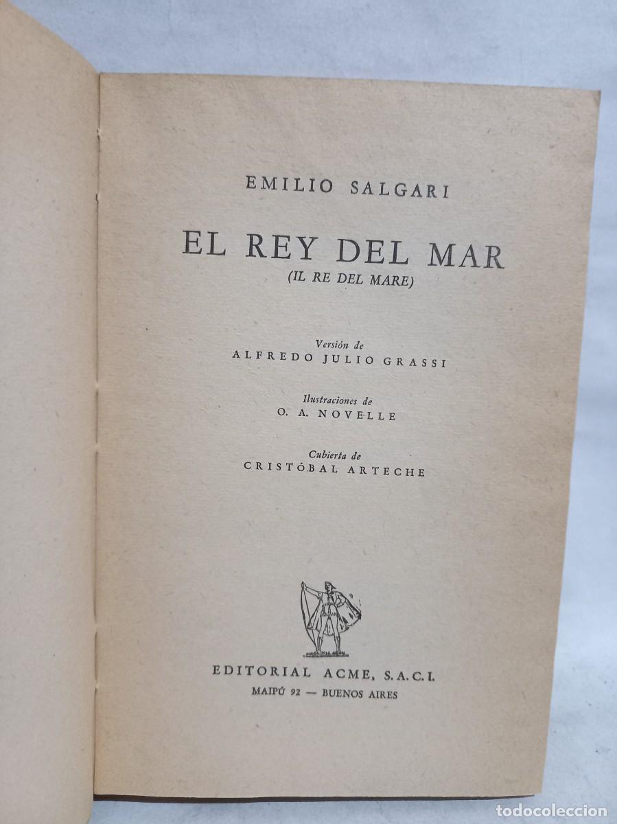 Libros de segunda mano: Emilio Salgari - El Rey del Mar - 1957 - Foto 2
