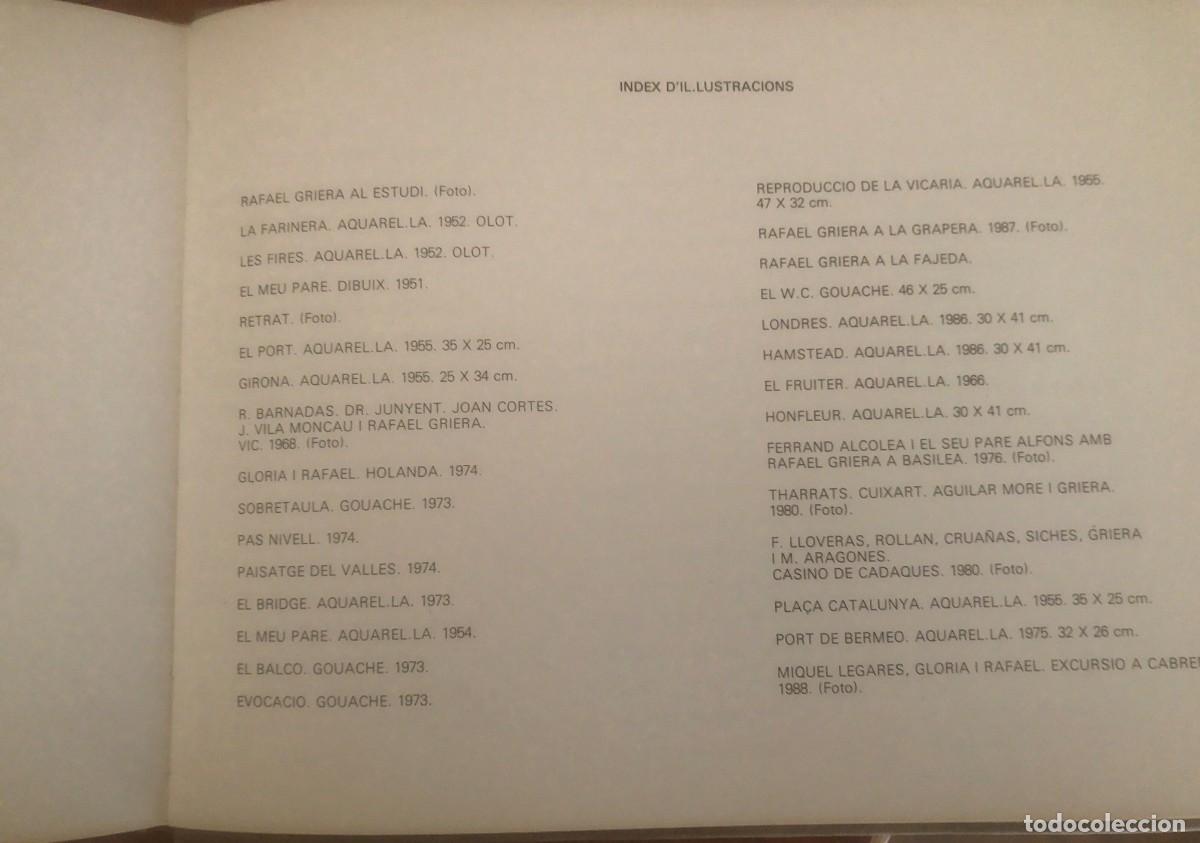Libros de segunda mano: rafael griera acuarelas 1987-1988 aquarel&middot;les libro - Foto 3