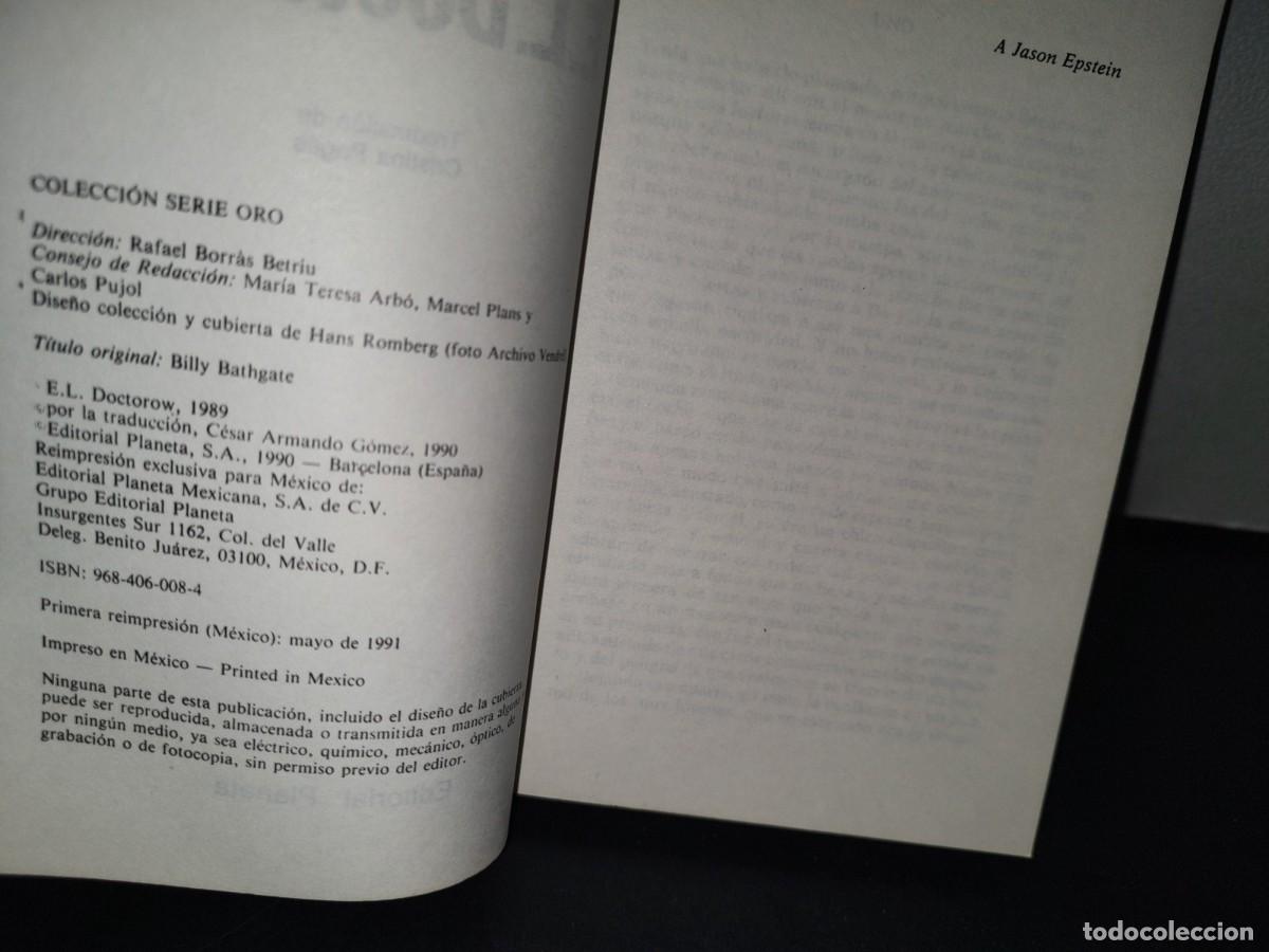 Libros de segunda mano: 26- PLANETA SERIE ORO. BILLY BATHGATE - E. L. DOCTOROW - 1991 - Foto 5