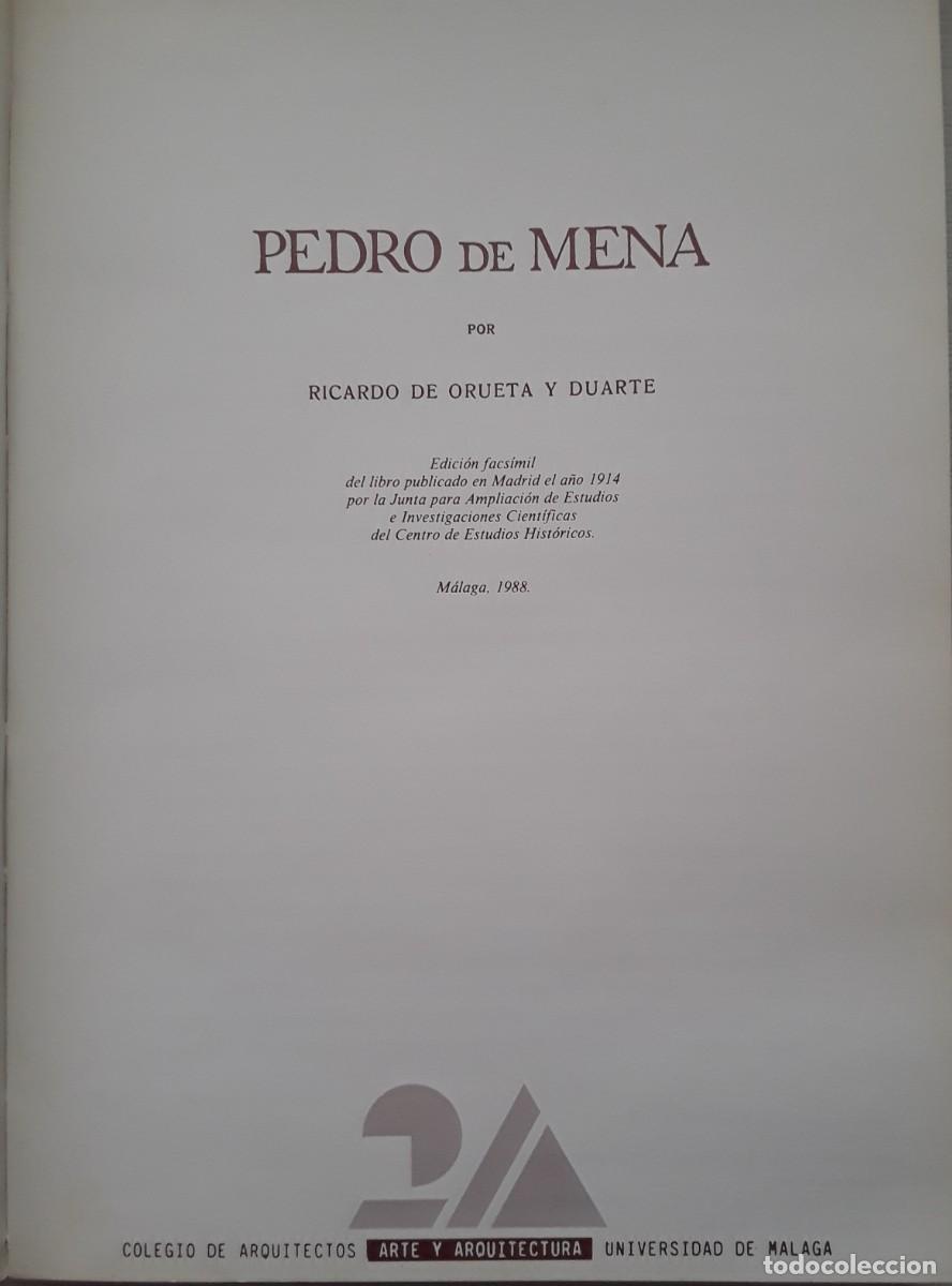 Libros de segunda mano: VIDA Y OBRA DE PEDRO DE MENA. RICARDO DE ORUETA. - Foto 3