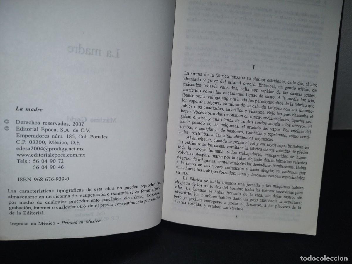 Libros de segunda mano: 2- LA MADRE - MAXIMO GORKI - EDITORIAL &Eacute;POCA - 2007 - Foto 5